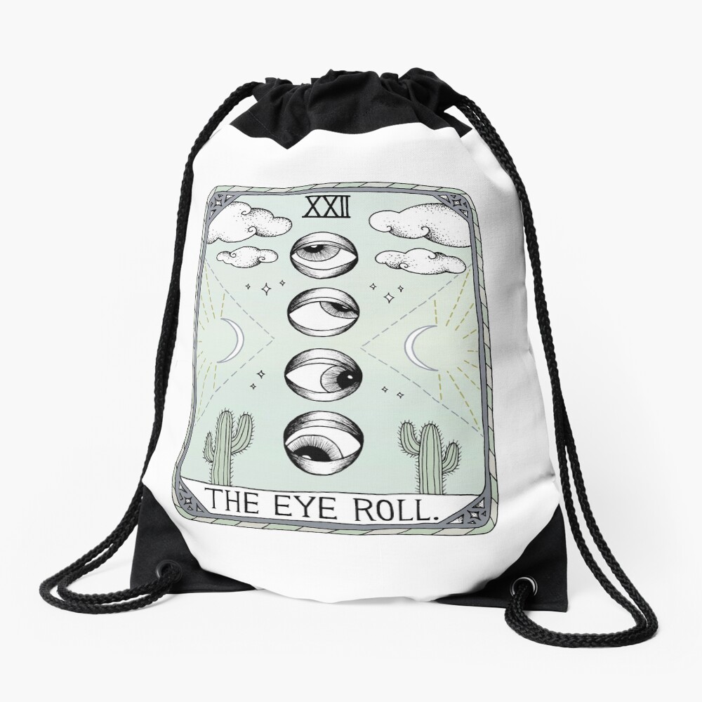 The Eye Roll Drawstring Bag