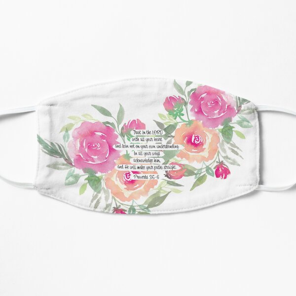 Confía en el Señor con todo tu corazón Mascarilla plana