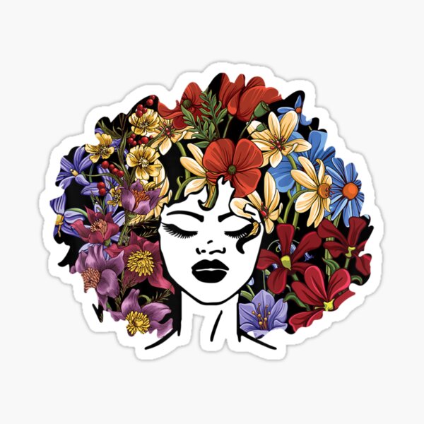 Afro Natural Black Hair Shirt Kind Pride Sticker