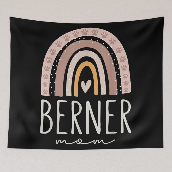 Item preview, Berner Mom Shirt Cute Rainbow Paw Bernese Mountain Dog designed and sold by KhanWill.