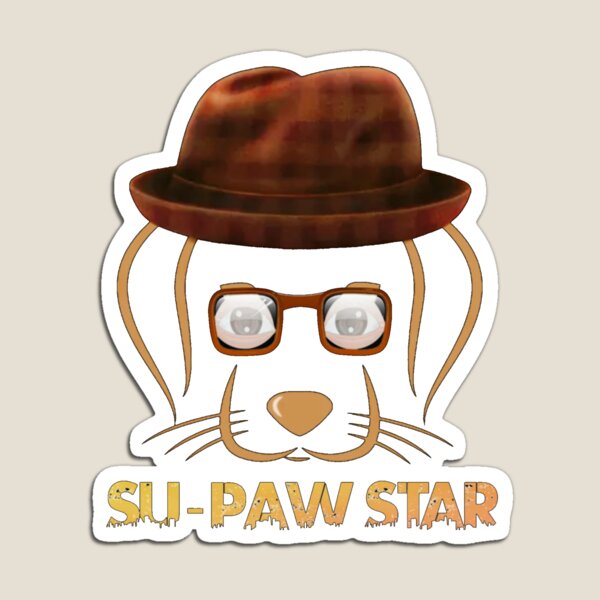 Item preview, Dog funny vector illustration- Su- paw star designed and sold by Sonia dutta_art.