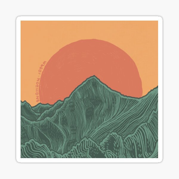 Snowdon - Wales' Tallest Peak Sticker