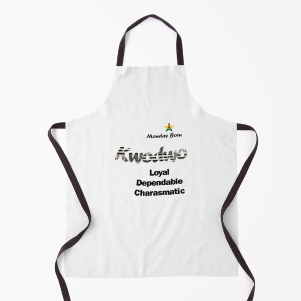 Item preview, Monday Born Ghanaian Male Name 'Kwodwo' in black and white designed and sold by WhoWeAre.