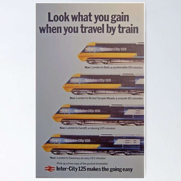 Artikel-Vorschau von 1970er Jahre British Rail Inter City HST Werbeplakat, designt und verkauft von Random Railways.