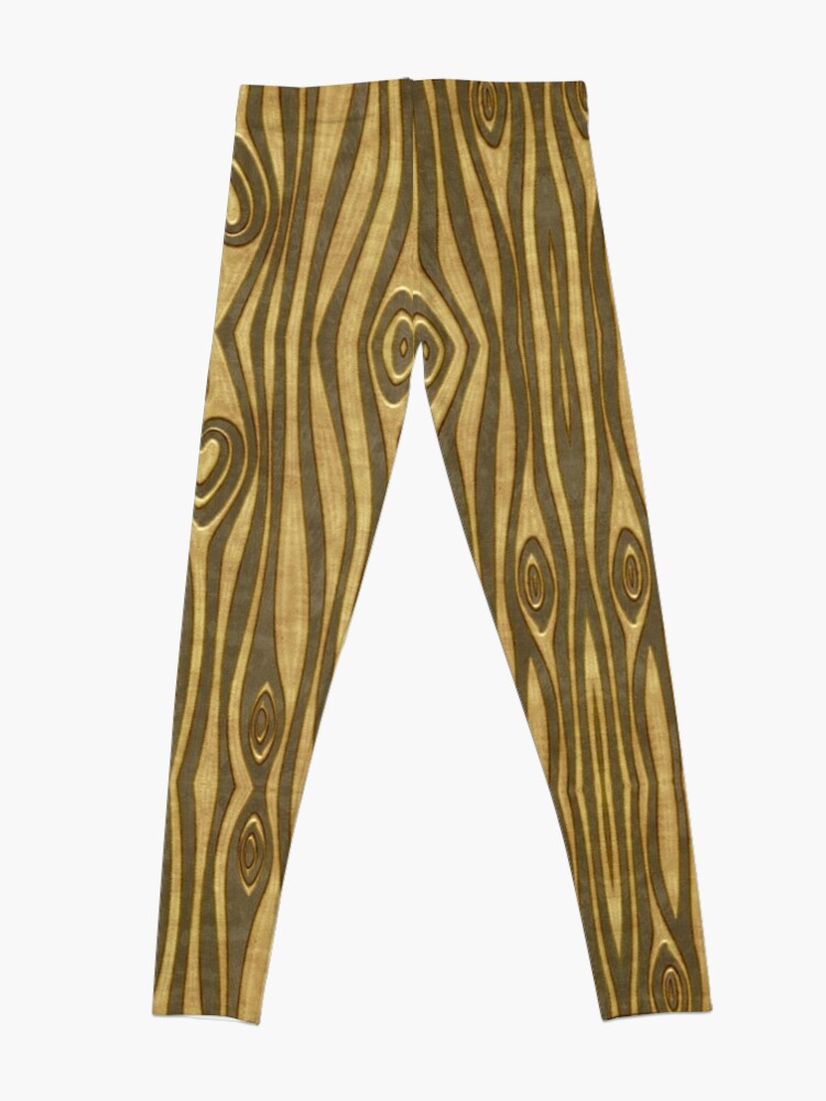 Alternate view of Golden Wood Grain Heart Leggings