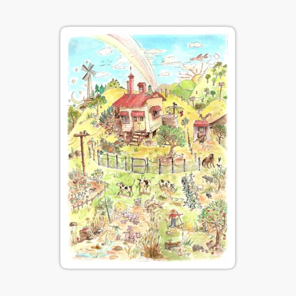 Rainbow Farm Sticker