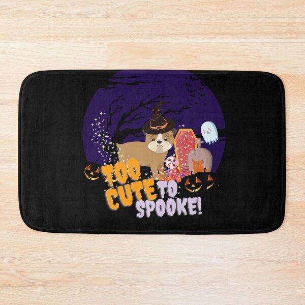 Item preview, pug halloween , too cute to spooke designed and sold by SpicyCherrys.