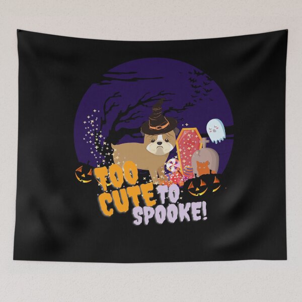 Item preview, pug halloween , too cute to spooke designed and sold by SpicyCherrys.