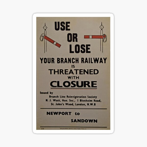 Vintage Railway closure campaign poster Sticker