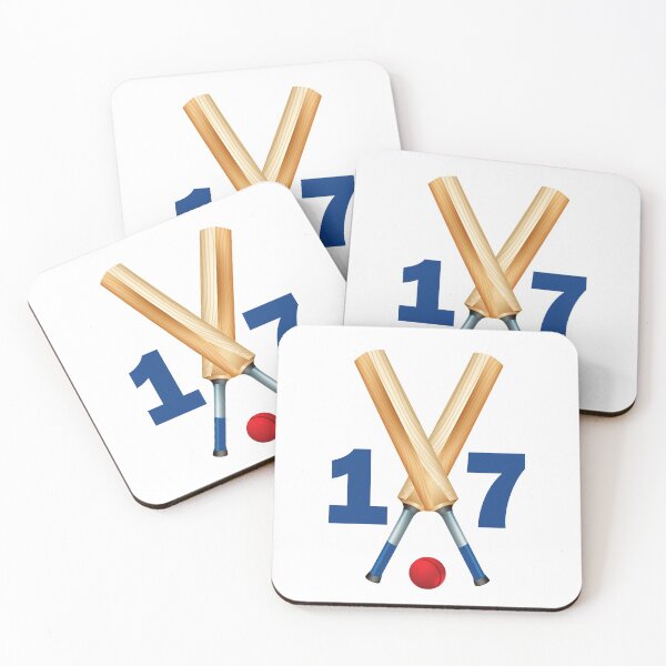 Item preview, Cricket number 17 - seventeen with bats and ball designed and sold by AllShirts21.