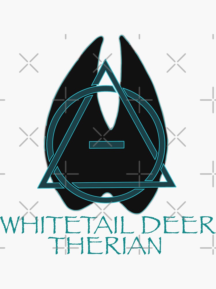 Feline Ears Grey Therian ThetaDelta Sticker for Sale by DraconicsDesign