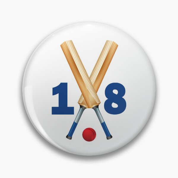Item preview, Cricket number 18 - eighteen with bats and ball designed and sold by AllShirts21.
