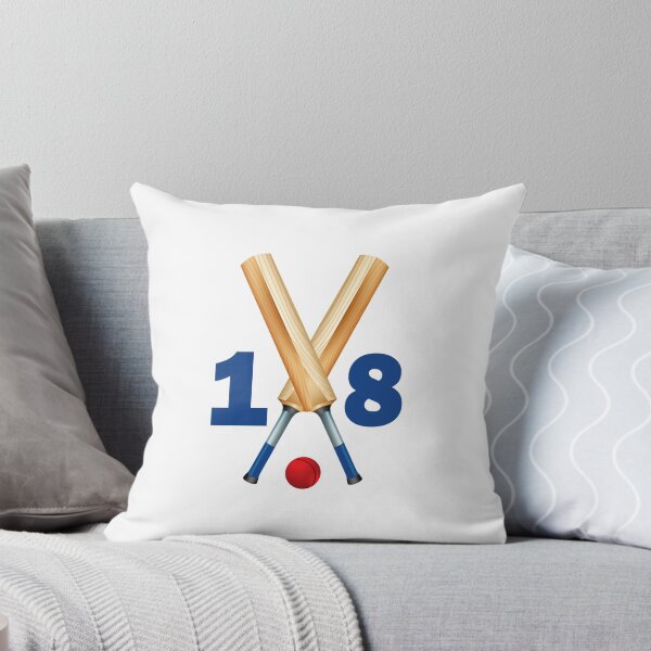 Item preview, Cricket number 18 - eighteen with bats and ball designed and sold by AllShirts21.