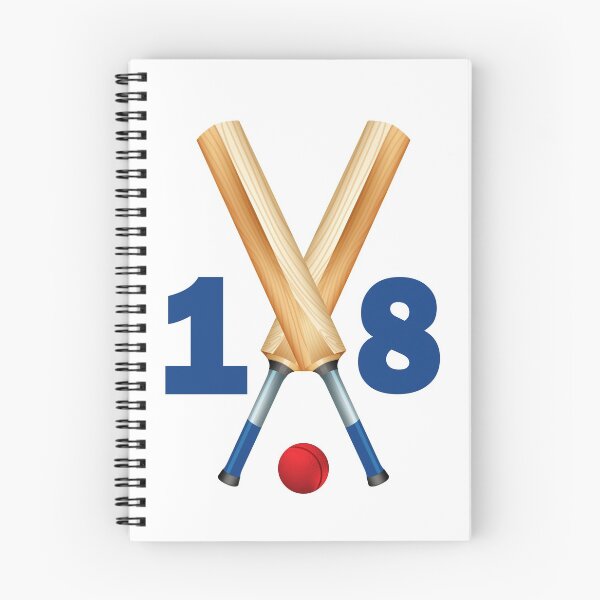 Item preview, Cricket number 18 - eighteen with bats and ball designed and sold by AllShirts21.