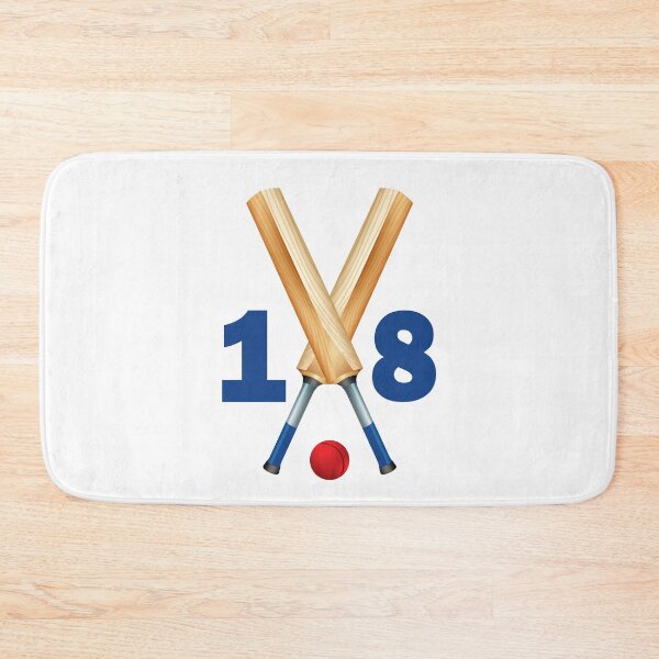 Item preview, Cricket number 18 - eighteen with bats and ball designed and sold by AllShirts21.