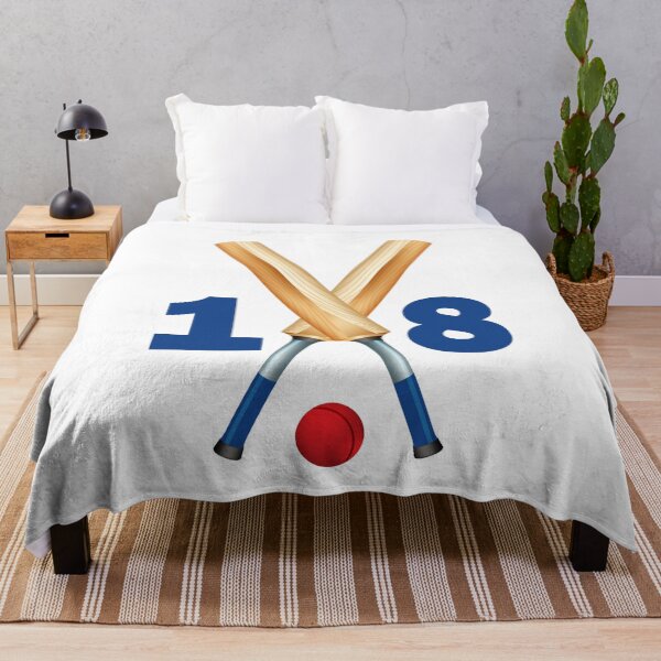 Item preview, Cricket number 18 - eighteen with bats and ball designed and sold by AllShirts21.