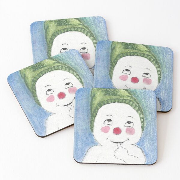 Item preview, Jacques Frost Snowman with Rosy cheeks and a Green Toboggan  designed and sold by AliCatOriginals.