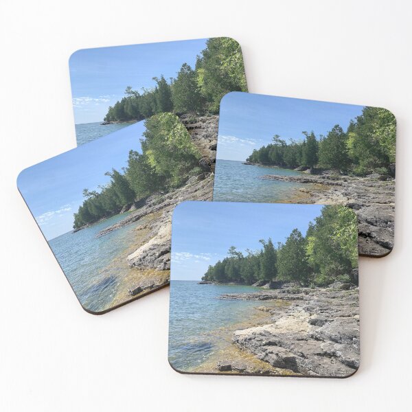 Rocks by The Lake Coasters (Set of 4)