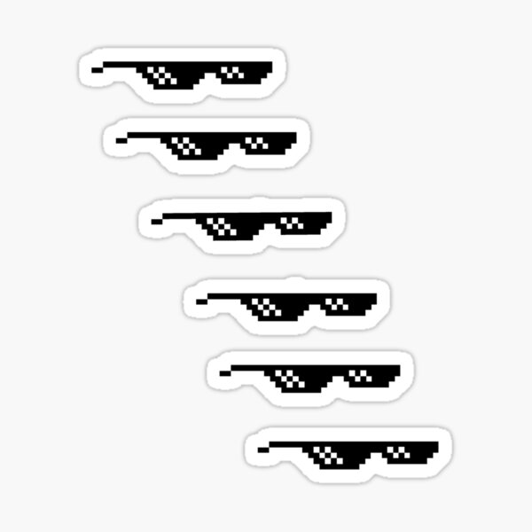 "Deal With It Sunglasses Meme" Sticker by kylemacmac Redbubble