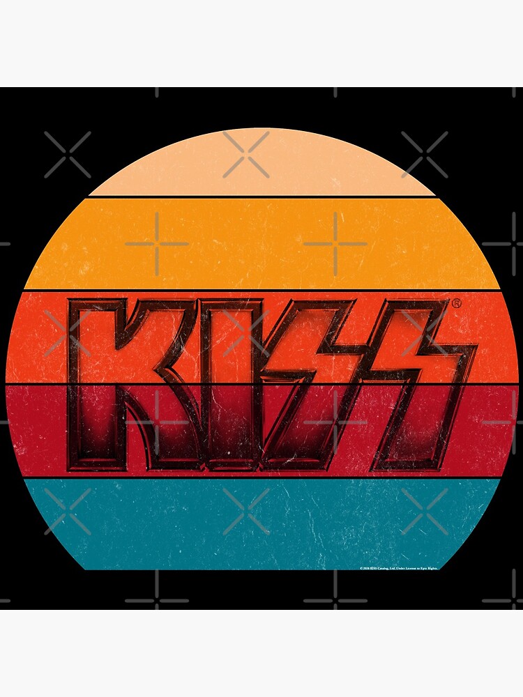 Kiss Band Vintage Sunset Logo by LAQueenDee