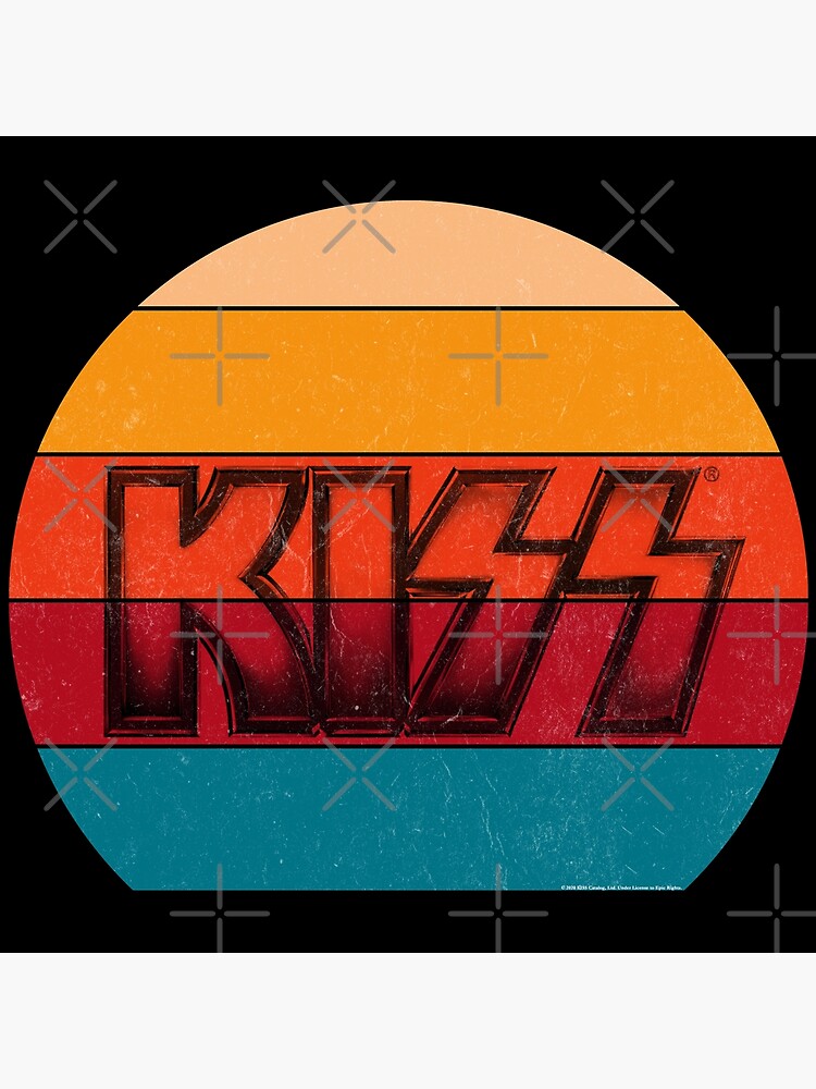 Kiss Band Vintage Sunset Logo by LAQueenDee