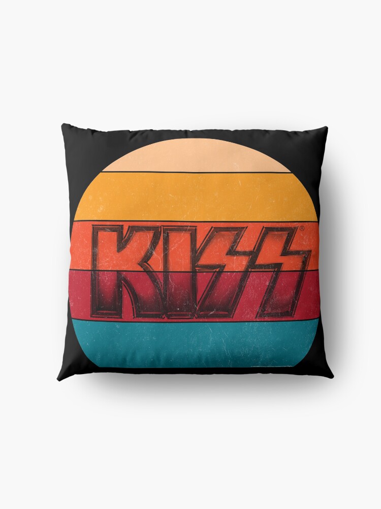 Alternate view of Kiss Band Vintage Sunset Logo Floor Pillow