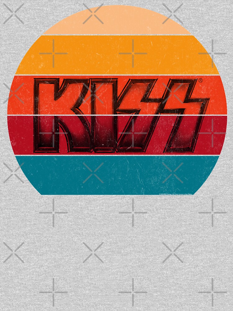 Kiss Band Vintage Sunset Logo by LAQueenDee