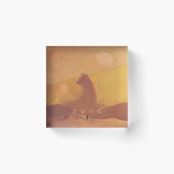 Dune 2021. Fan Art. Sandworm Acrylic Block