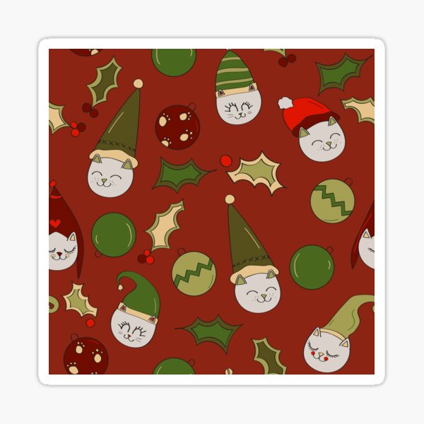 Christmas Kitties Sticker