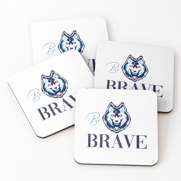 Item preview, Be brave, simple and motivational quote and wolf design  designed and sold by Lina369.