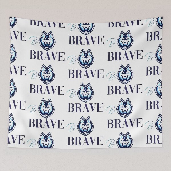 Item preview, Be brave, simple and motivational quote and wolf design  designed and sold by Lina369.