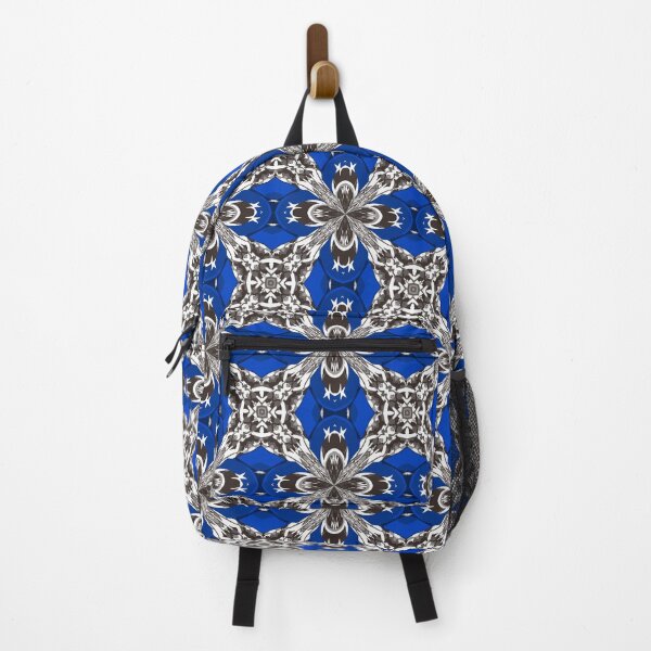 Item preview, Royal Blue Grey and White Repeat Tile Pattern designed and sold by taiche.