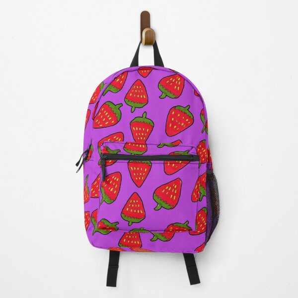 Item preview, Strawberry Fruit Pattern on Pink Purple designed and sold by Harriet Linton.