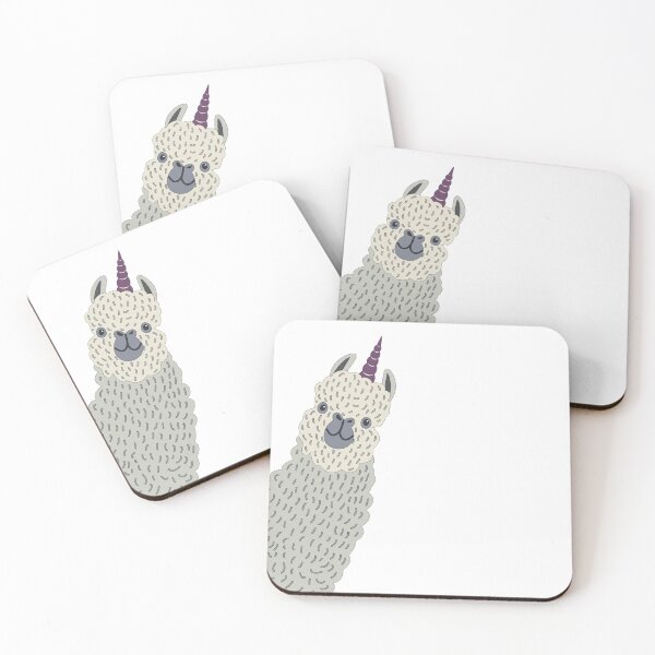 Item preview, Cute llama with unicorn horn llamarocn designed and sold by lilvisionaries.
