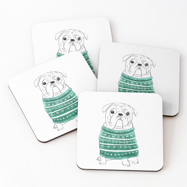 Item preview, PUG with the christmas jumper  designed and sold by TheArtyApples.