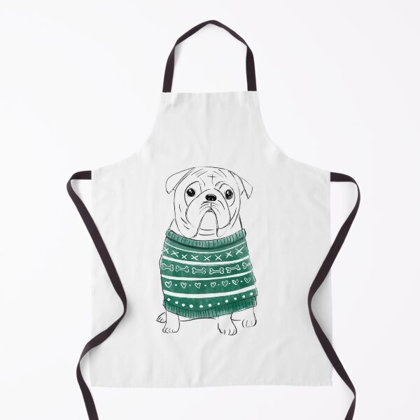 Item preview, PUG with the christmas jumper designed and sold by TheArtyApples.