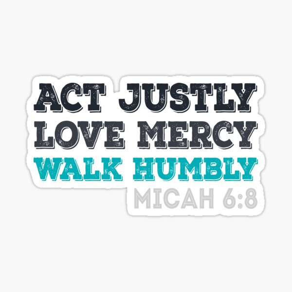 Vista previa del artículo con la obra «Haz justicia, ama la bondad y camina con humildad. Miqueas 6 8», diseñado y vendido por yappei.