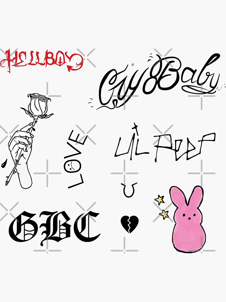 Paper Bumper Stickers Stickers, Labels & Tags Lil Peep GothBoiClique ...