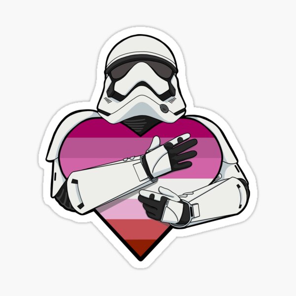 Love Heart Trooper Pink Sticker By Mydarkerangel Redbubble 