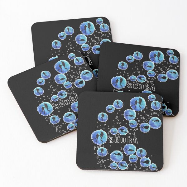 Item preview, Scuba Divers in Watercolour Bubbles. designed and sold by LaBellCreative.