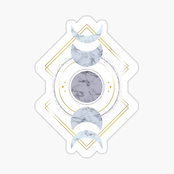 Marble Moon Phases Sticker