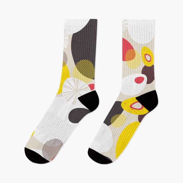 Item preview, Pebble Stone – abstract pattern design in yellow, brown and white designed and sold by Pia Kolle.