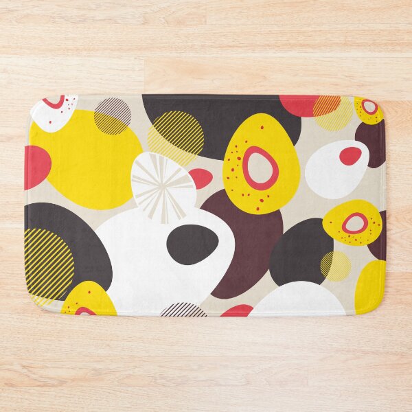 Item preview, Pebble Stone – abstract pattern design in yellow, brown and white designed and sold by Pia Kolle.