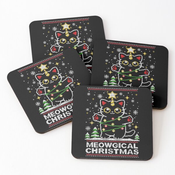 Item preview, Meowgical cat christmas designed and sold by NemiMakeit.