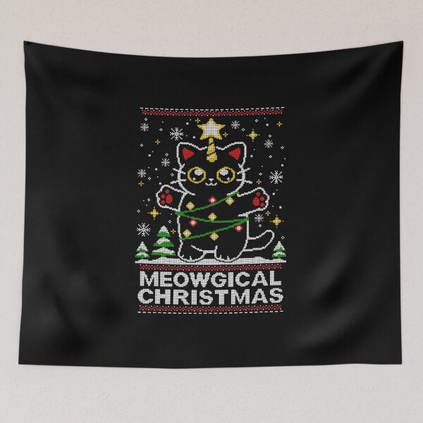 Item preview, Meowgical cat christmas designed and sold by NemiMakeit.