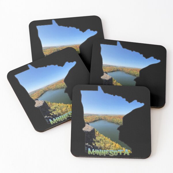 Item preview, Minnesota State Outline (Bean Lake near Silver Bay, MN) designed and sold by gorff.