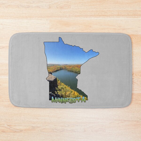 Item preview, Minnesota State Outline (Bean Lake near Silver Bay, MN) designed and sold by gorff.