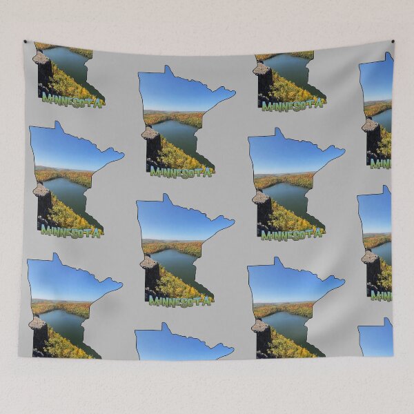 Item preview, Minnesota State Outline (Bean Lake near Silver Bay, MN) designed and sold by gorff.