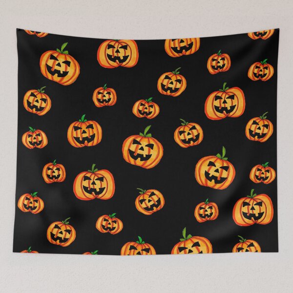 Item preview, Jack O Lanterns Halloween Pumpkin Pattern designed and sold by Harriet Linton.