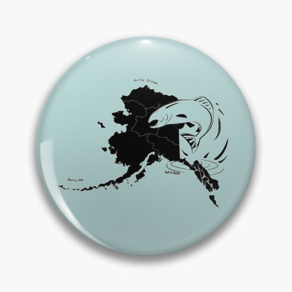 Item preview, Alaska State Salmon Scene Shirt designed and sold by Ornuma.